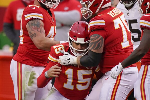 Chiefs' Mahomes in concussion protocol after playoff win