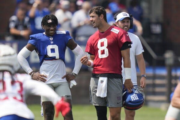 Giants rookie Malik Nabers mixes it up with Lions' Kerby Joseph at joint  practice | AP News