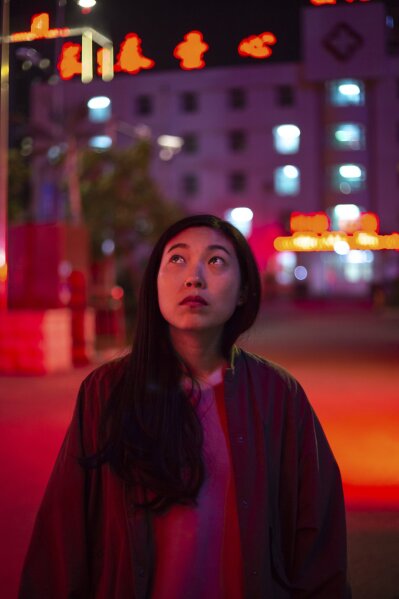 This image released by A24 shows Awkwafina, in a scene from "The Farewell." (Casi Moss/A24 via AP)