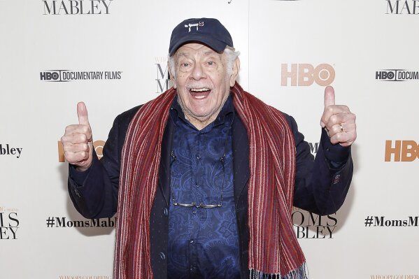 FILE - In this Nov. 7, 2013, file photo, actor Jerry Stiller arrives at the special screening of HBO's Documentary "Whoopi Goldberg presents Moms Mabley" at The Apollo Theater on in New York. Comedian veteran Stiller, who launched his career opposite wife Anne Meara in the 1950s and reemerged four decades later as the hysterically high-strung Frank Costanza on the smash television show “Seinfeld,” died at 92, his son Ben Stiller announced Monday. (Photo by Mark Von Holden/Invision/AP)