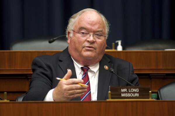 Rep. Billy Long, R-Mo., asks questions during a House Energy and Commerce Subcommittee on Health hearing May 14, 2020, on Capitol Hill in Washington. (Greg Nash/Pool via AP File)