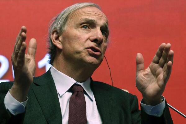 FILE - Bridgewater Associates Chairman Ray Dalio speaks during the Economic Summit held for the China Development Forum in Beijing, China on March 23, 2019. A biography of billionaire hedge-fund manager Dalio, “The Fund: Ray Dalio, Bridgewater Associates and the Unraveling of a Wall Street Legend,” by Rob Copeland, was announced Wednesday by St. Martin’s Press. The book is scheduled for next fall. (AP Photo/Ng Han Guan, File)