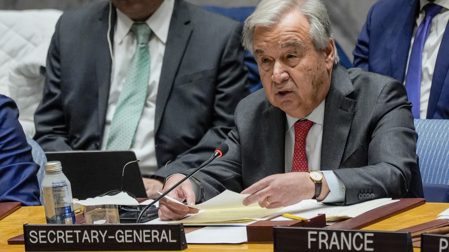 Шефът на ООН предупреждава, че отхвърлянето на решение за две държави от Израел застрашава глобалния мир
