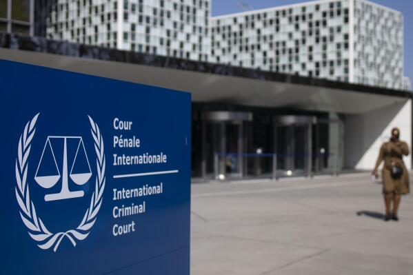 FILE - A view of the exterior view of the International Criminal Court in The Hague, Netherlands, on March 31, 2021. The International Criminal Court unsealed an arrest warrant Thursday July 28, 2022 for a former government minister in Central African Republic for crimes against humanity and war crimes allegedly committed during hostilities in the country in 2013. (AP Photo/Peter Dejong, File)