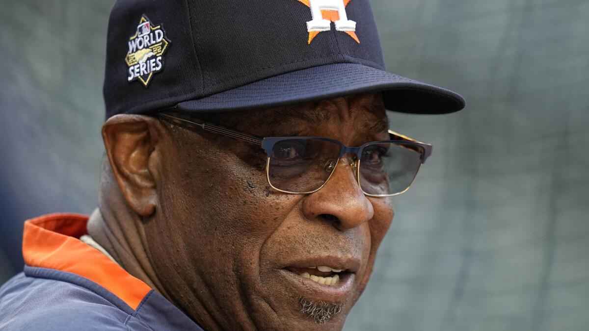 Astros' Dusty Baker 'ashamed' MLB World Series has no Black players