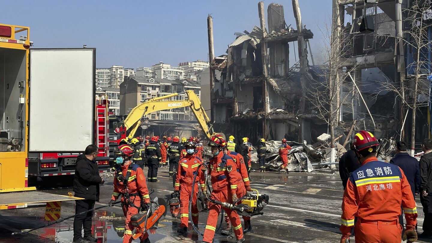 Gas explosion at restaurant in northern China kills one and injures 22