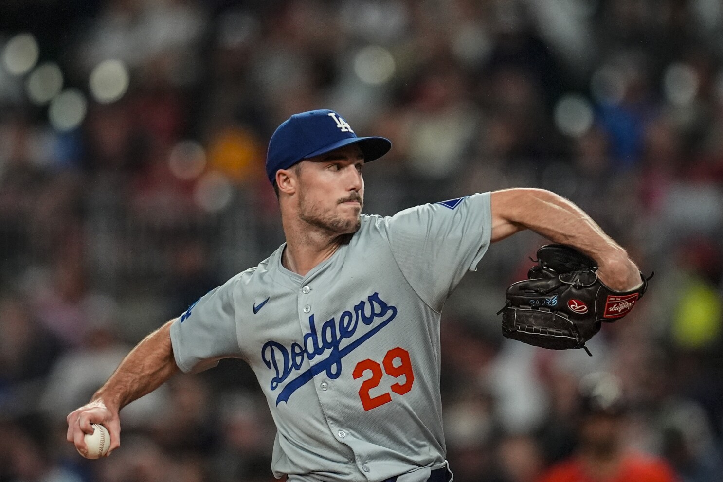 Injured pitcher Michael Grove dropped from Dodgers' NLDS roster, replaced  by rookie Ben Casparius | AP News