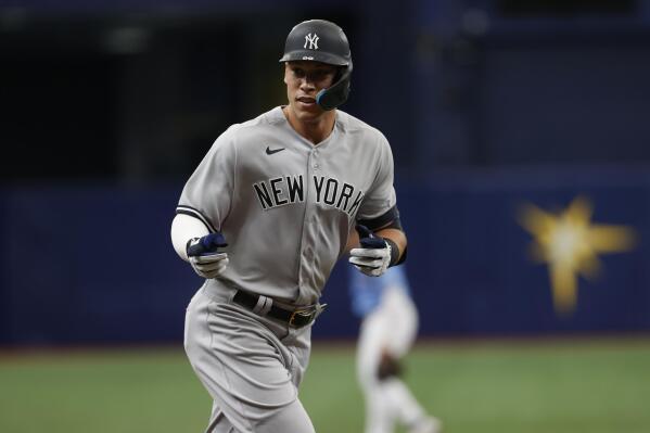 Aaron Judge New York Yankees Player-Issued Navy and Gray New