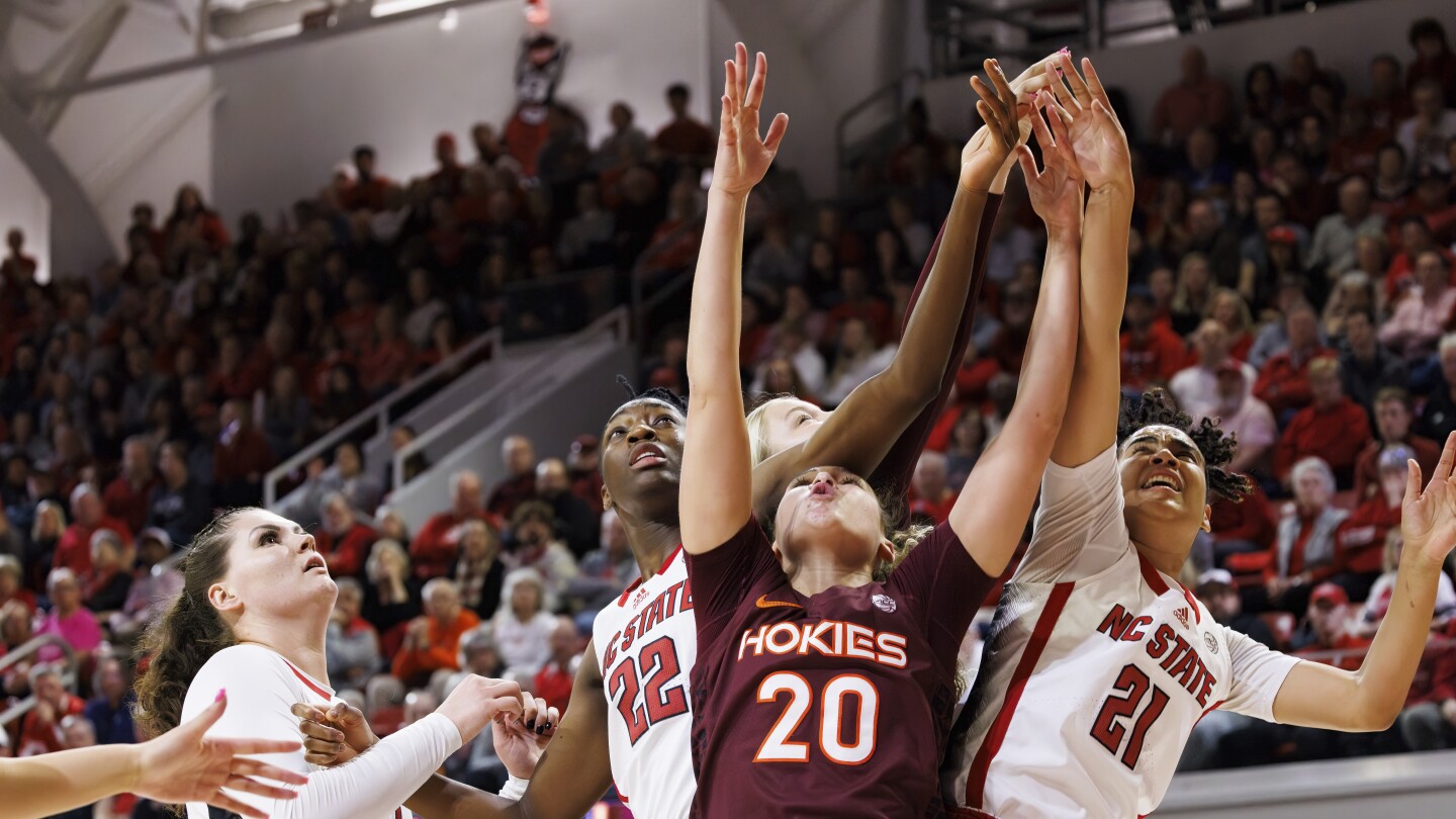 Kitley, Amoore help No. 16 Virginia Tech sweep No. 3 NC State with 72-61 road win