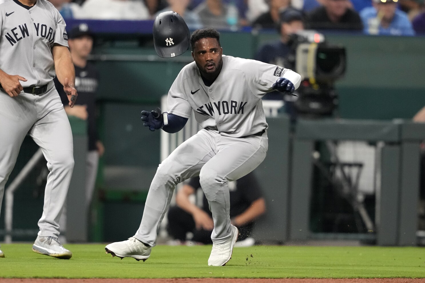 Yankees scratch across late run to edge Royals 1-0 and complete season sweep