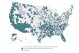 This image provided by the U.S. Centers for Disease Control and Prevention on Tuesday, Nov. 7, 2023, shows counties, shaded in teal, where federal officials suggest offering syphilis testing to all sexually active people between the ages of 15 and 44. The Associated Press estimated the suggestion could affect tens of millions of people, based on federal data. (CDC via AP)