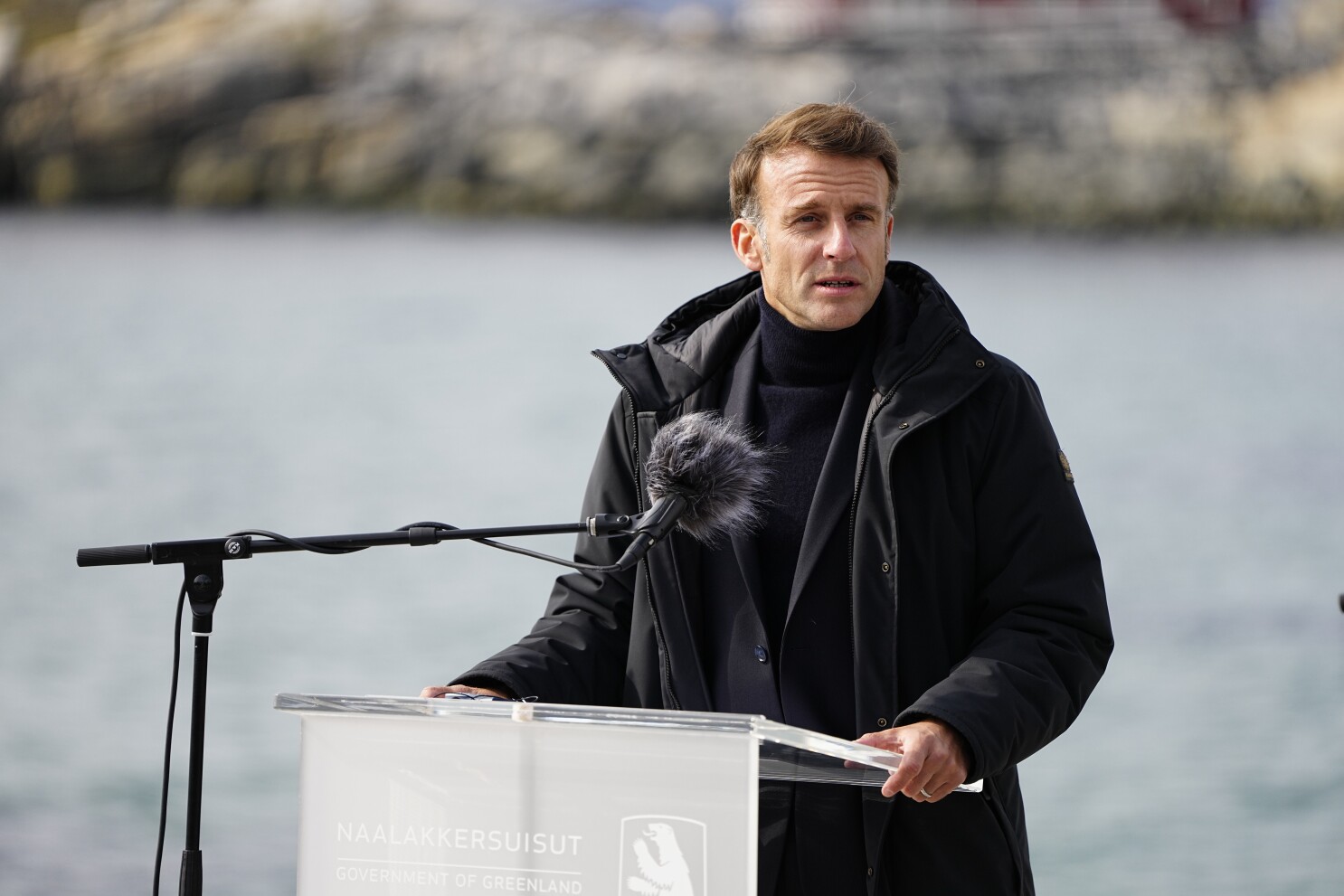 Macron visits Greenland to show European support for the strategic Arctic island coveted by Trump