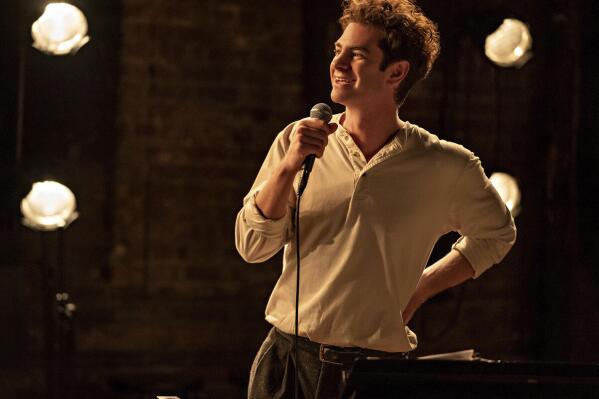 This image released by Netflix shows Andrew Garfield in a scene from "Tick, Tick...Boom!" (Macall Polay/Netflix via AP)