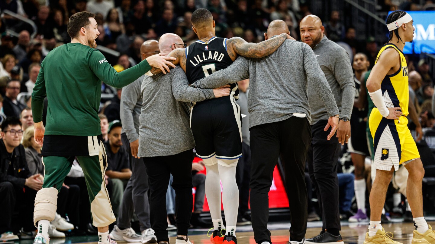 Bucks confirm Damian Lillard has a torn left Achilles tendon