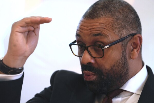 Britain's Home Secretary, James Cleverly attends 