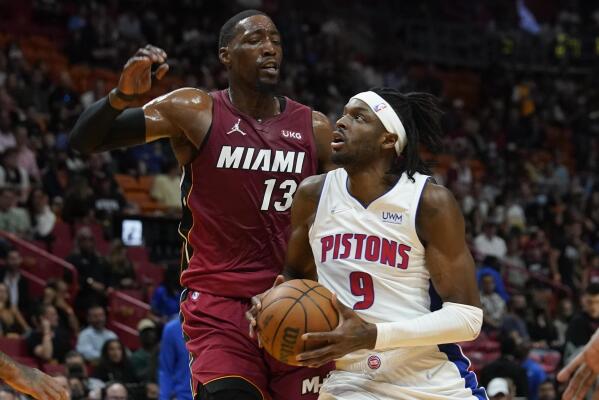 Strus leads late rally, Heat hold off Pistons 105-98
