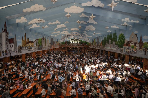 Oktoberfest is open. The arena’s biggest people competition starts after ceremonial keg-tapping