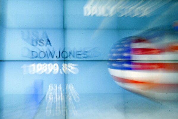 FILE - A screen shows the Dow Jones industrials at in Seoul, South Korea on Aug. 9, 2011. Through its long history, the Dow Jones Industrial Average has offered a way for people to get a quick read on how Wall Street is doing. But its importance is on the wane. (AP Photo/Lee Jin-man, File)