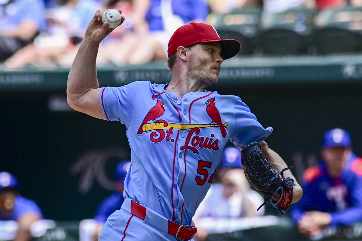 Sonny Gray strikes out 10 in the Cardinals' 2-0 victory over the the Rangers