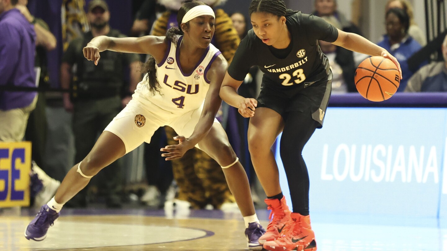 Vanderbilt ranked in women’s AP Top 25 for 1st time in 11 years; UCLA, South Carolina still 1-2
