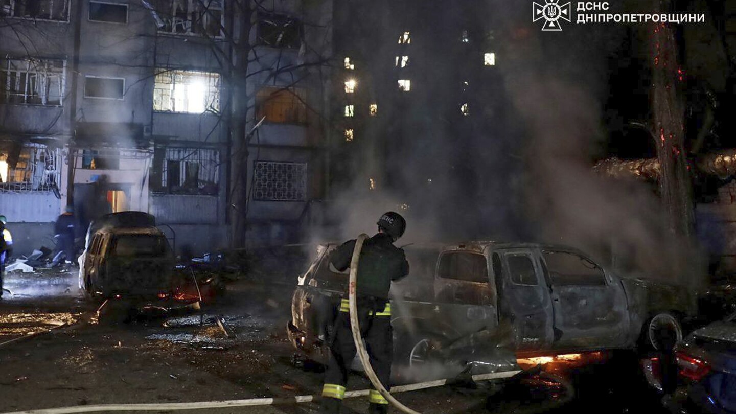 Russian Strikes Kill Three, Injure Dozens in Dnipro