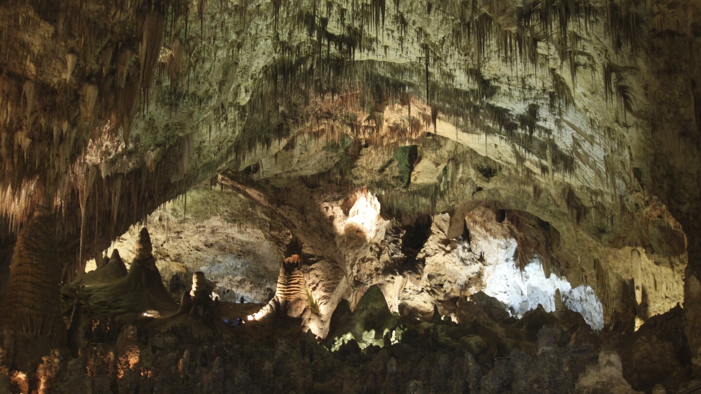 FILE - Hundreds of cave formations are shown decorating the Big Room at Carlsbad Caverns National Park near Carlsbad, N.M., Dec. 18, 2010. (AP Photo/S