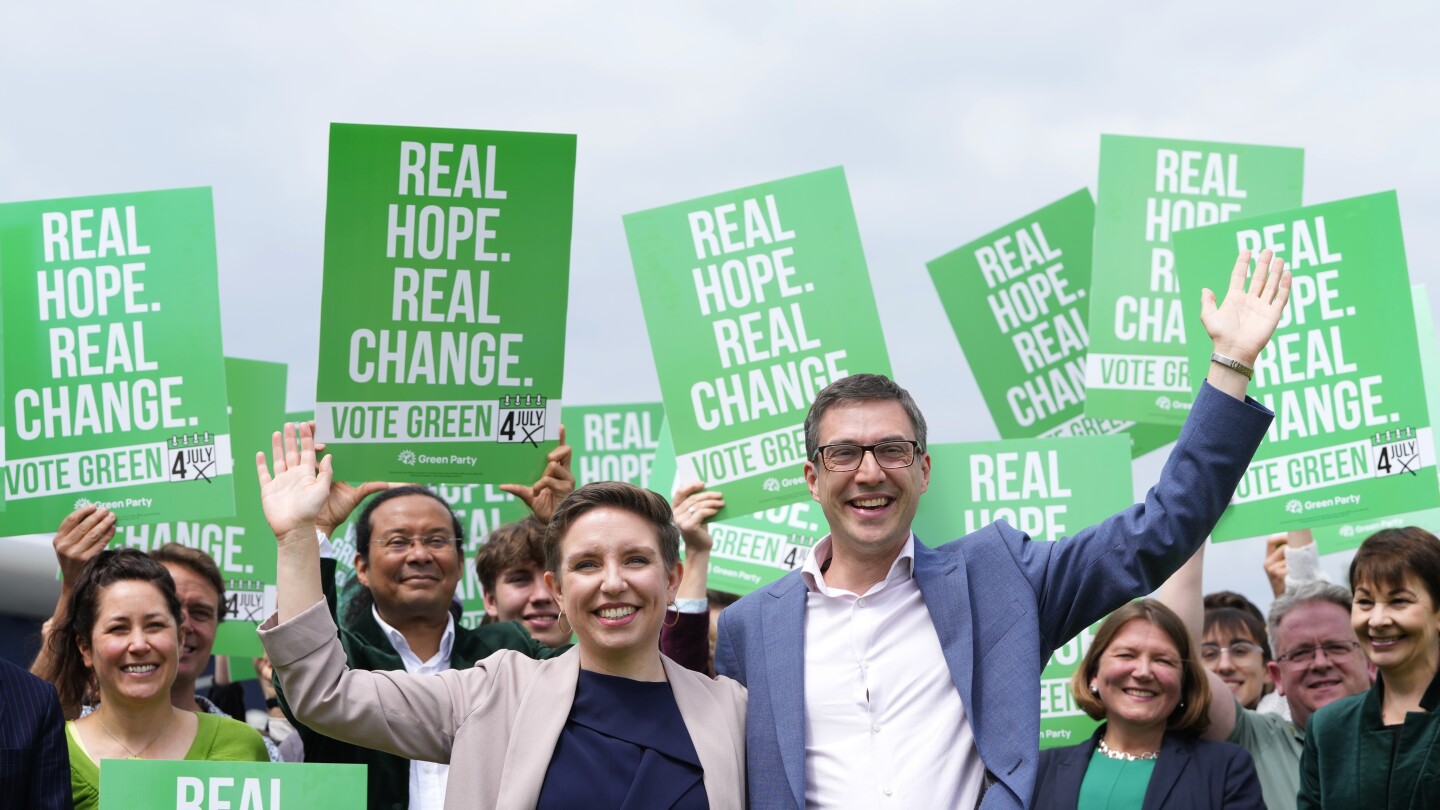 Партията на зелените в Обединеното кралство се бори да бъде чута на избори, в които изменението на климата е на заден план