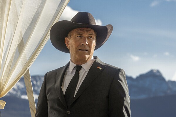 This image released by Paramount Network shows Kevrin Costner in a scene from "Yellowstone." (Paramount Network via AP)rrrrrrrr