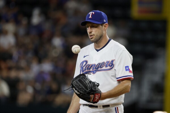 Max Scherzer strikes out 9 over 6 innings in his Rangers debut