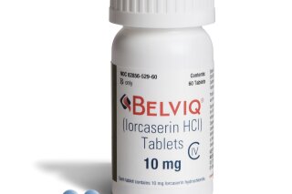 This undated image provided by Eisai in August 2018 shows the company's Belviq medication. On Thursday, Feb. 13, 2020, the drug's maker, Japan’s Eisai Inc., said that it has agreed to voluntarily withdraw the weight loss drug at the request of the U.S. Food and Drug Administration, because of a slight increased risk of cancer. (Eisai via AP)
