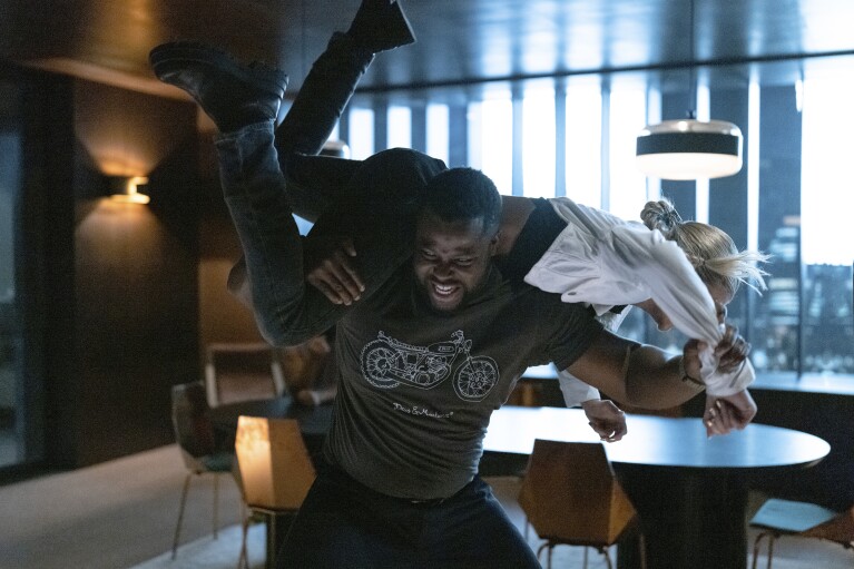 This image released by Universal Pictures shows Winston Duke in a scene from "The Fall Guy." (Universal Pictures via AP)