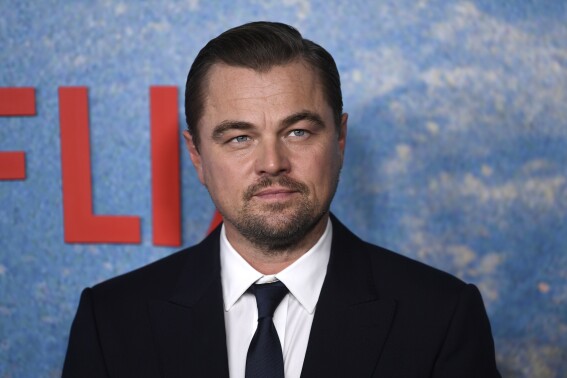 FILE - Leonardo DiCaprio attends the world premiere of "Don't Look Up" in New York on Dec. 5, 2021. (Photo by Evan Agostini/Invision/AP, File)