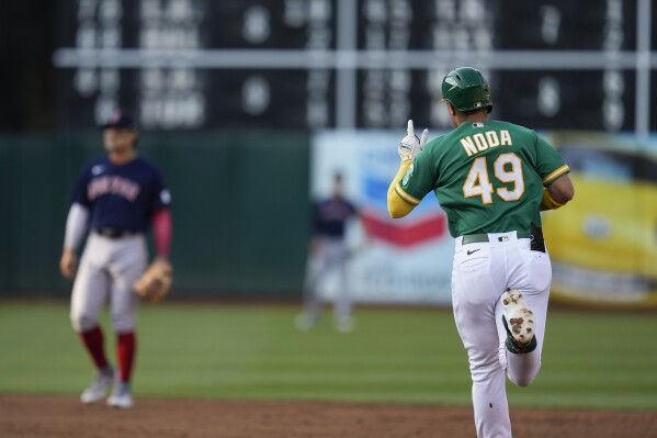 Homers by Noda, Bleday help Athletics beat Red Sox 3-0 to end eight-game  losing streak