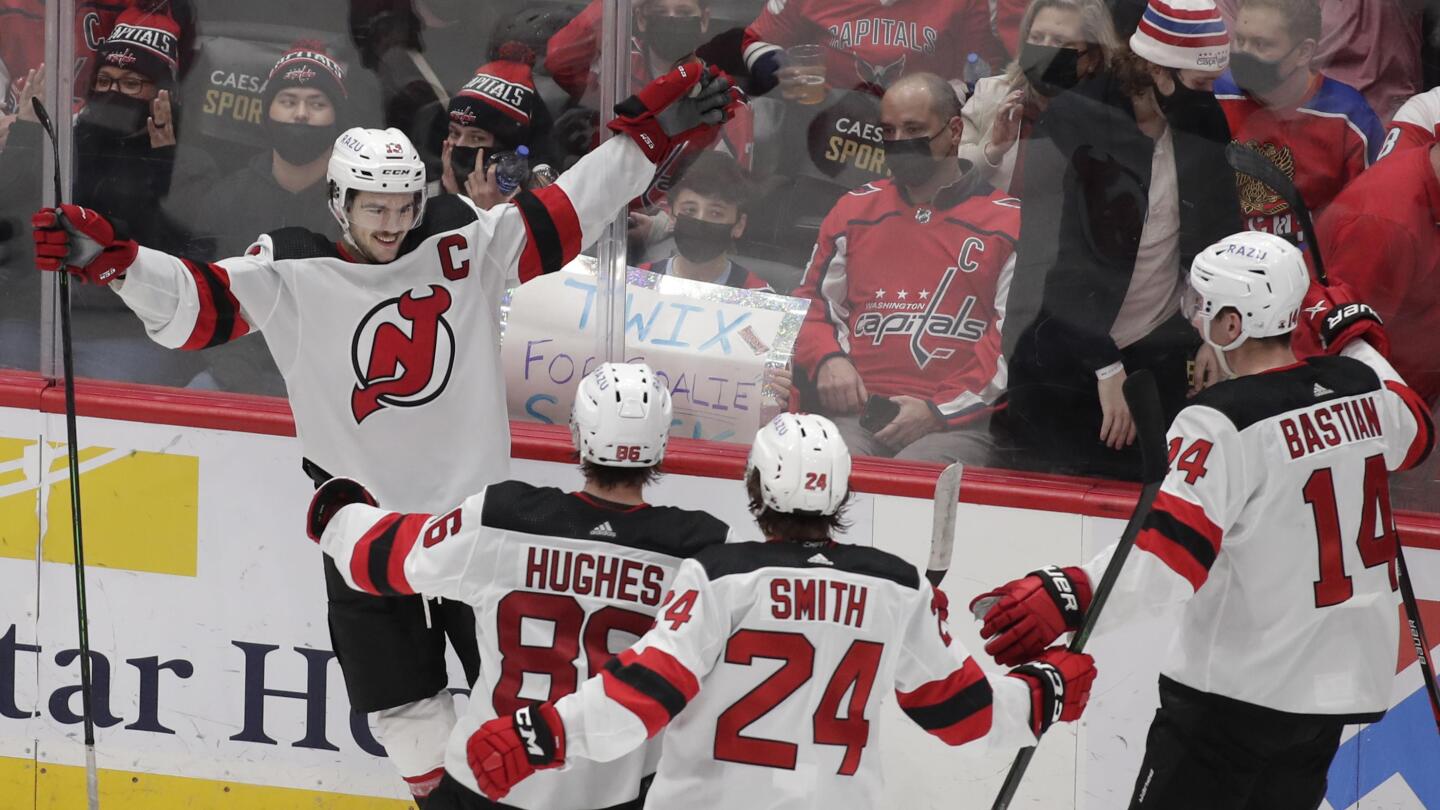 NHL roundup: Hischier has goal, two assists in Devils' win over Capitals -  The Globe and Mail
