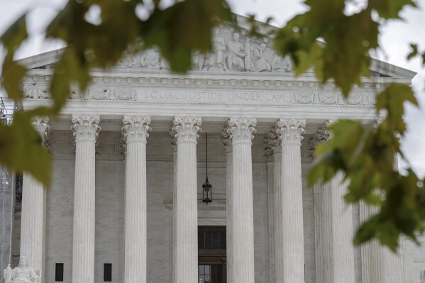 FILE - The U.S. Supreme Court is seen, Oct. 5, 2023, in Washington. (AP Photo/Mariam Zuhaib, File)