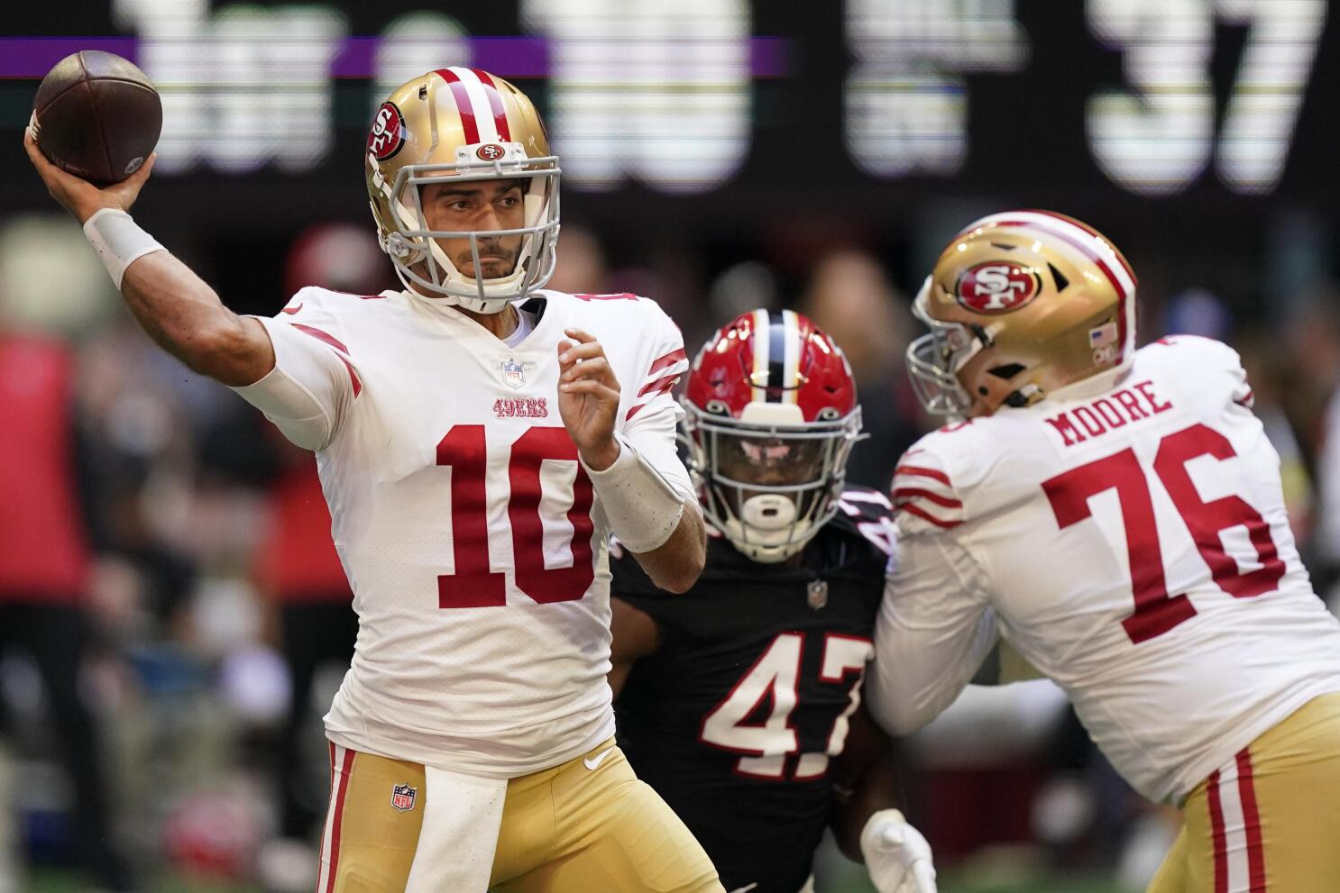 Can the San Francisco 49ers hand the Atlanta Falcons their first