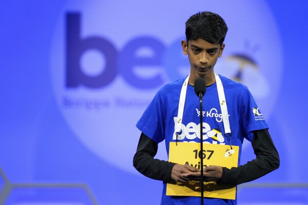 Avinav Prem Anand, 14, of Columbus, Ohio, will compete in the first spare round of Scripps National Spelling Bee on Tuesday, May 27, 2025.