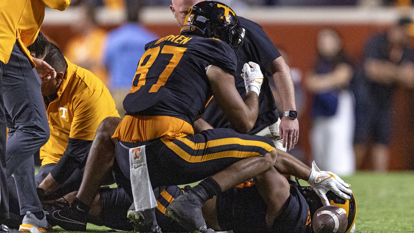 Tennessee receiver Bru McCoy has surgery to repair a displaced