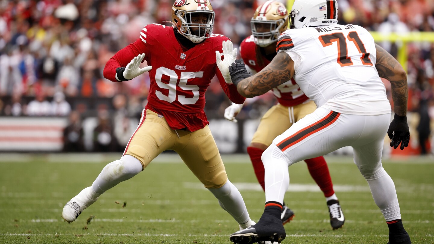 The 49ers waive 2022 second-round defensive end Drake Jackson