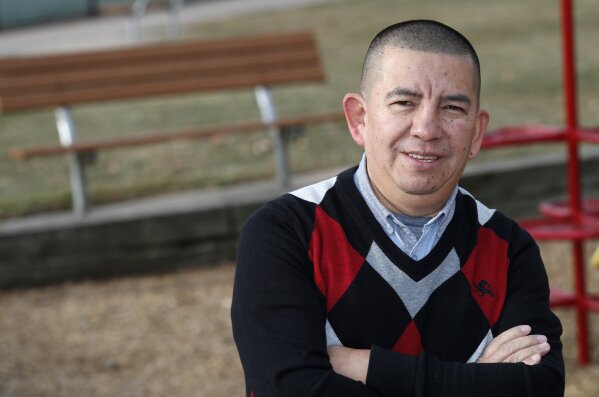 
              FILE - In this, Dec. 15, 2018, file photo, Pedro H. Gonzalez, bi-vocational Denver pastor and board member of Colorado Family Action, poses for a photograph in Clement Park in Littleton, Colo. Republicans are holding onto a steady share of the Latino vote in the Trump era. With a president who targets immigrants from Latin America, some analysts predicted a Latino backlash against the GOP. But it hasn’t happened. Data from AP’s VoteCast survey suggests Republicans are holding on to support from Latino evangelicals and veterans. Pedro Gonzalez has faith in Donald Trump and his party. (AP Photo/David Zalubowski, File)
            