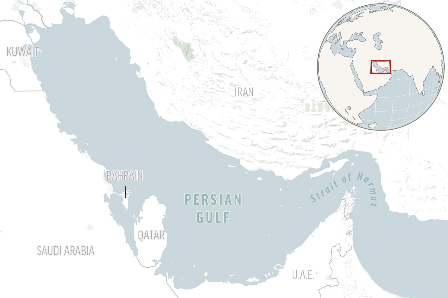 map of persian gulf and surrounding countries