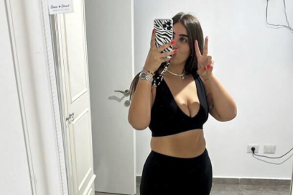 Karin Journo takes a selfie before she went to the Tribe of Nova music festival. Saturday’s attack on the open-air Tribe of Nova music festival is believed to be the worst civilian massacre in Israeli history, with at least 260 dead and a still undetermined number taken hostage. Dozens of Hamas militants who had blown through Israel’s heavily fortified separation fence and crossed into the country from Gaza opened fire on about 3,500 young Israelis who had come together for a joyous night of electronic music to celebrate the Jewish holiday of Sukkot. (Karin Journo via Meitav Journo via AP)