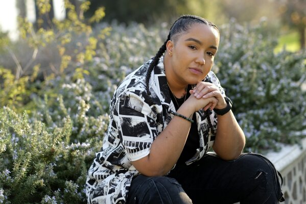 Director Cierra Glaude poses for a portrait in Glendale, Calif. on Feb. 4, 2021. When the series "Queen Sugar" debuted in 2016, Glaude worked as a production assistant on the show. Five years later, she’s been promoted to director for season five on the Oprah Winfrey Network series. (AP Photo/Chris Pizzello)