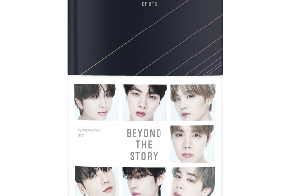 This cover image released by Flatiron Books shows "Beyond the Story: 10-Year Record of BTS," a 544-page, glossy oral history of the world's biggest boy band. (Flatiron Books via AP)
