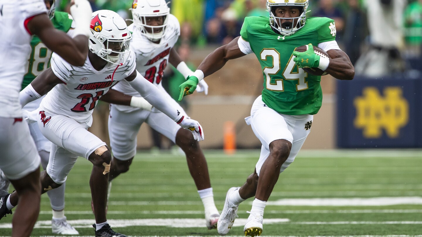 Notre Dame Tops Louisville 31-24 in Thriller