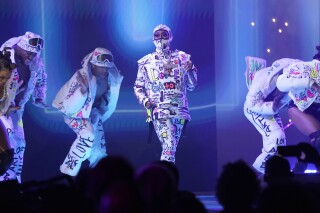 FILE - Missy Elliott performs "Lose Control" at the 65th annual Grammy Awards on Sunday, Feb. 5, 2023, in Los Angeles. (AP Photo/Chris Pizzello, File)