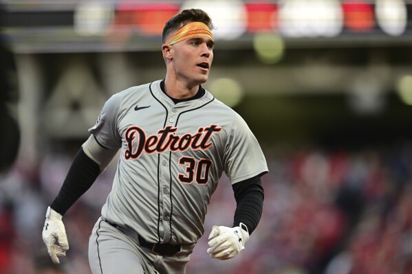 Carpenter becomes October star as 9th inning homer off Clase sends Tigers  to 3-0 win over Guardians | AP News