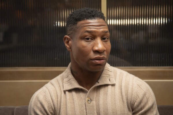 Jonathan Majors poses for a portrait on Wednesday, March 19, 2025, in New York. (Photo by Andy Kropa/Invision/AP)