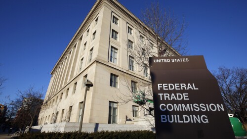 FILE - The Federal Trade Commission building, Jan. 28, 2015, in Washington. On Monday, June 12, 2023, the Federal Trade Commission sued to block Microsoft from completing its deal to buy video game company Activision Blizzard, the latest antitrust challenge to the proposed merger but one that could hasten its conclusion. (AP Photo/Alex Brandon, File)
