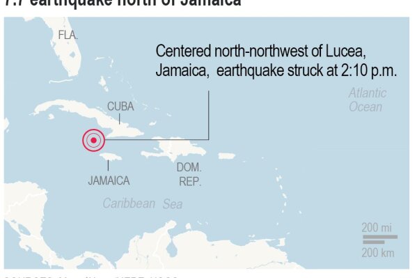 Map locates earthquake. ;